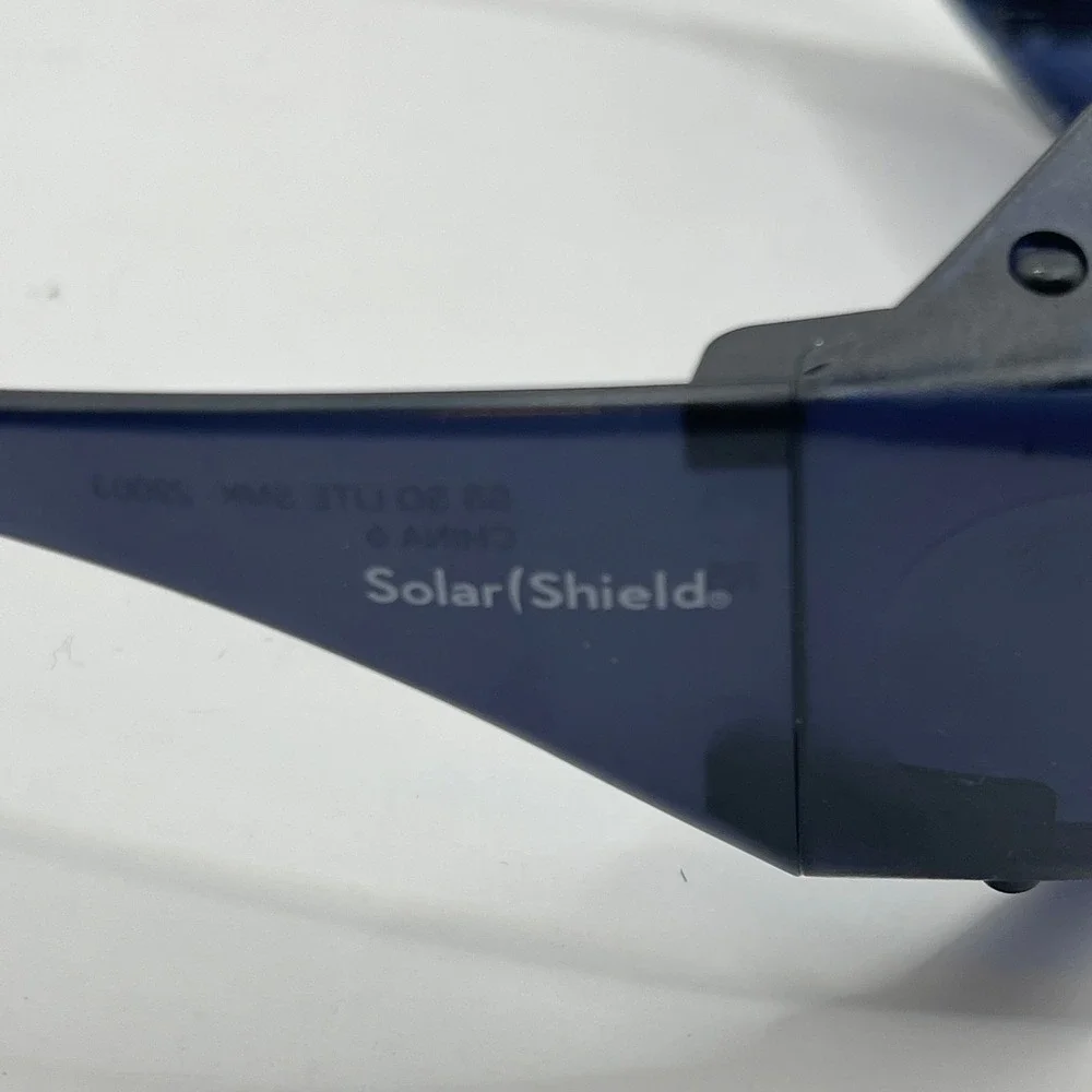 Solar Shield Fit Over Sunglasses Navy Blue Square Smoke Lens SS SQ LITE 29003